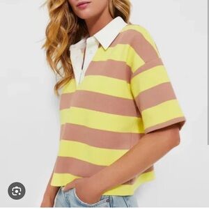 Tuckernuck citron striped polo XXL NWT